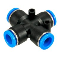 Złączki wtykowe czwórnik, czwórnik, czwórnik pu, złączka krzyżowa, 